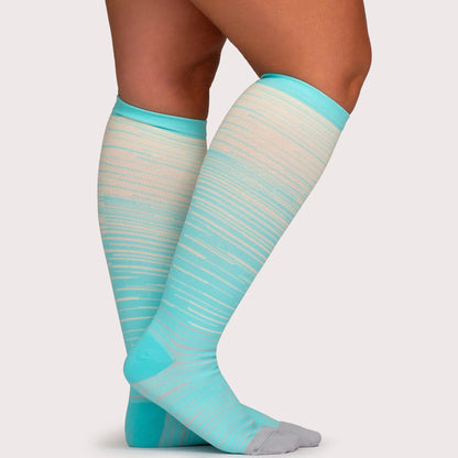 Wide Fit Striped Compression Socks for Leg Pain Relief