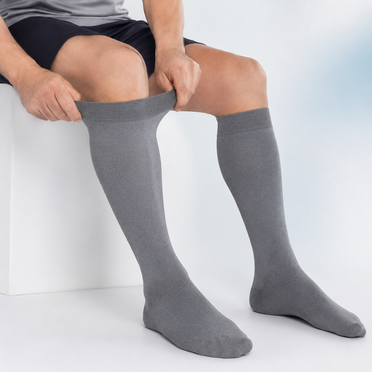 Men's Wide Fit Compression Socks for Daily Comfort & Support