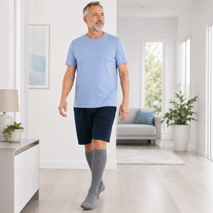 Men's Wide Fit Compression Socks for Daily Comfort & Support