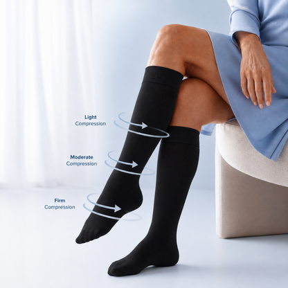 Wide Fit Compression Socks for Swelling, Leg Pain & All-Day Comfort