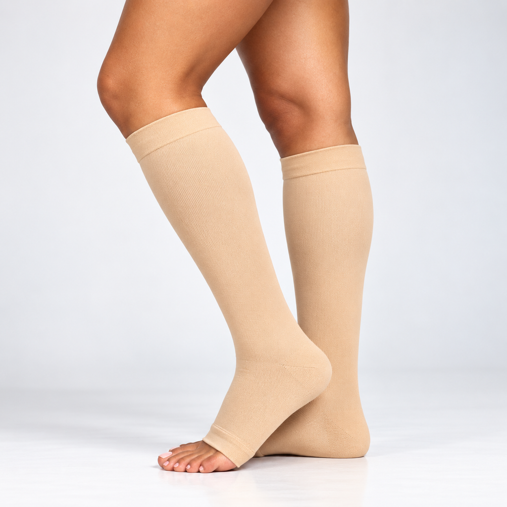 Open Toe Compression Socks 20–30 mmHg