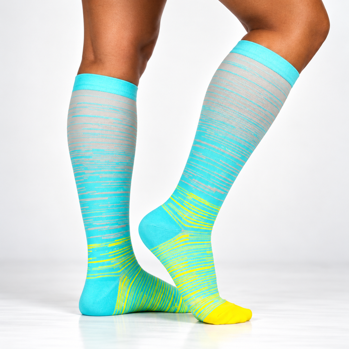 Striped Compression Socks 20–30 mmHg